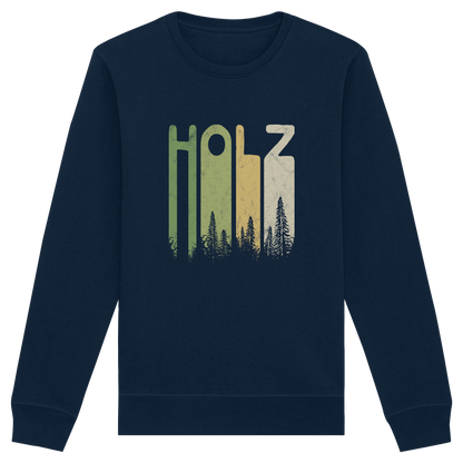 Holz Retro Wald Schriftzug - Organic Basic Unisex Sweatshirt