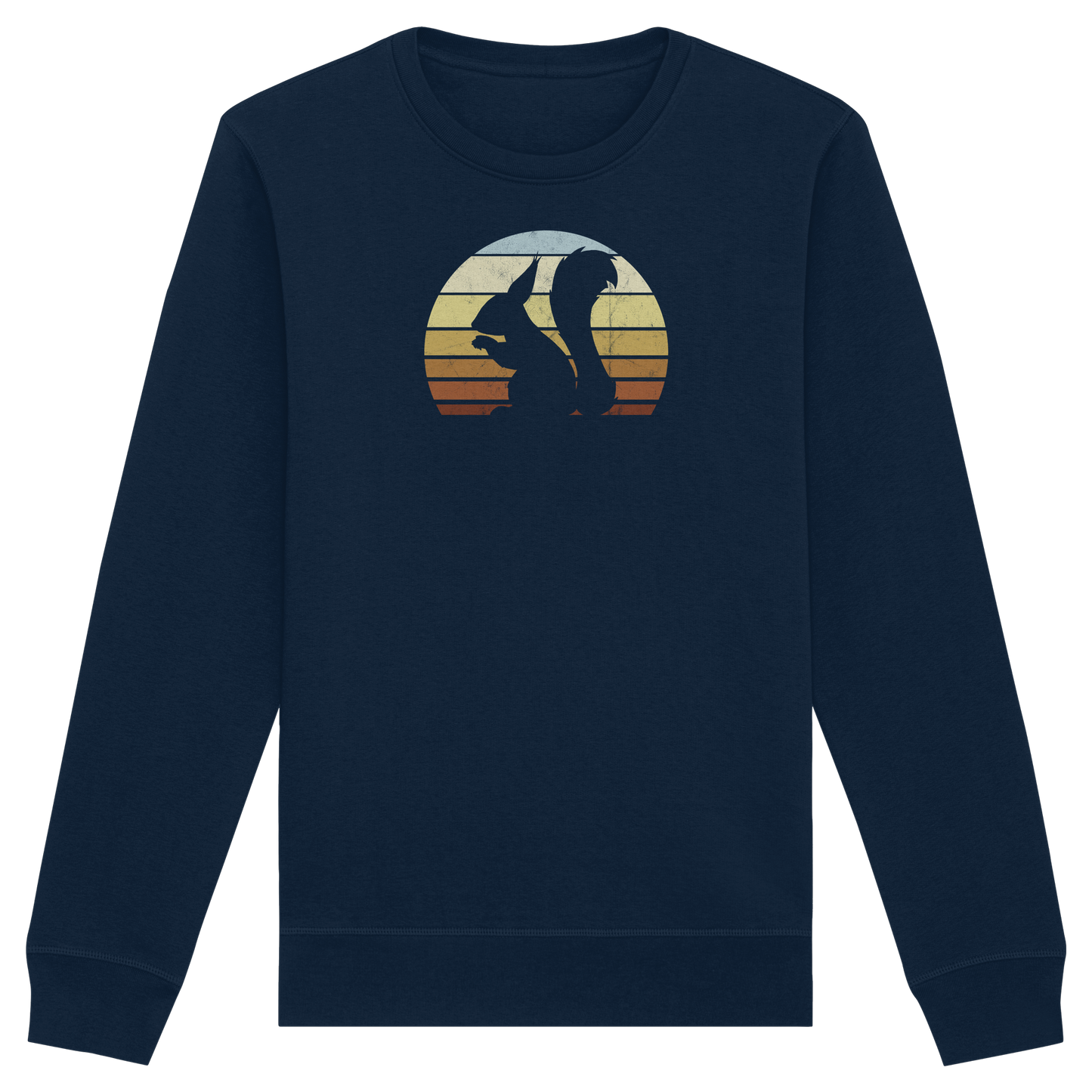 Retro Eichhörnchen Silhouette - Organic Basic Unisex Sweatshirt