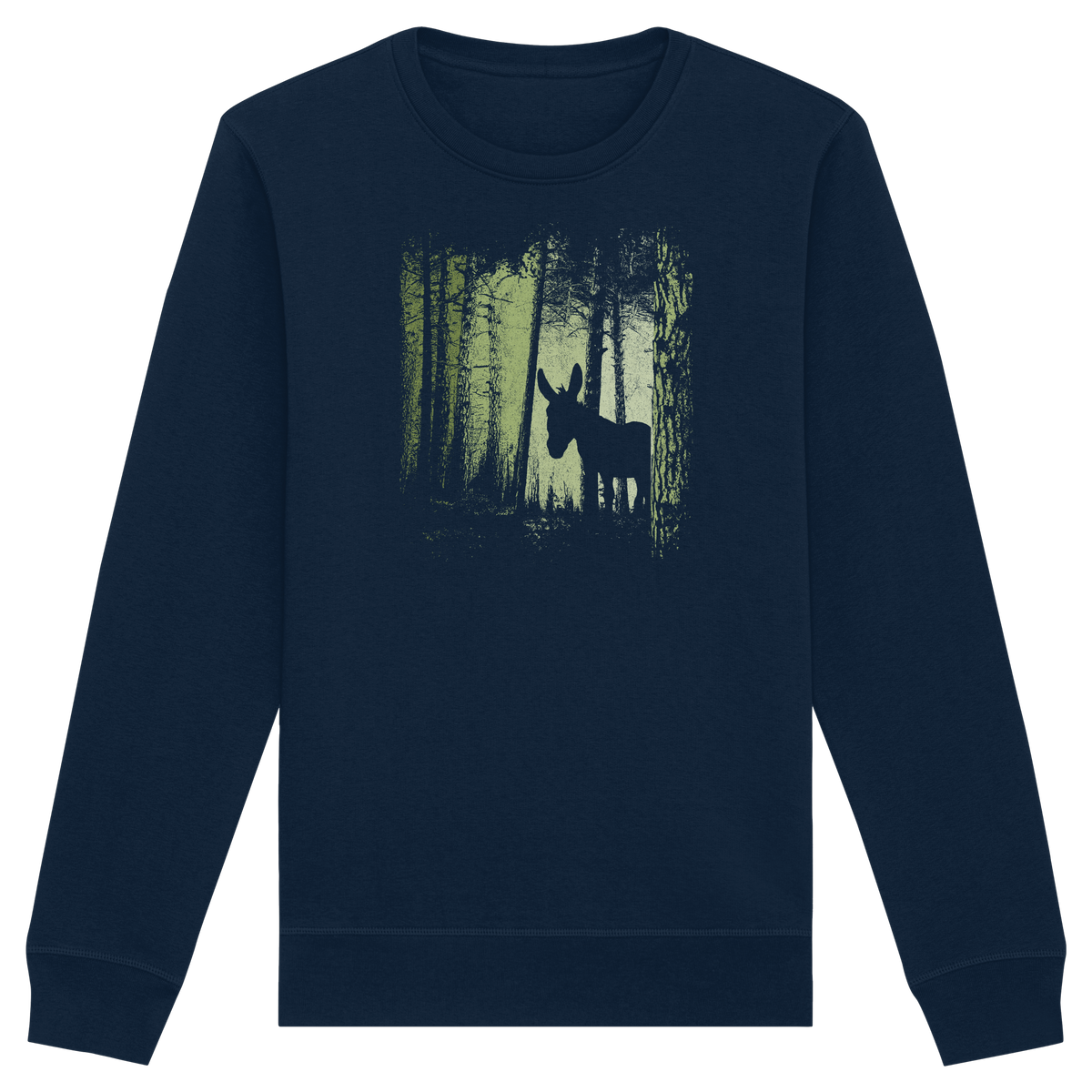 Esel im Zwielicht-Wald - Organic Basic Unisex Sweatshirt