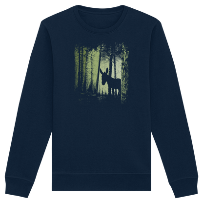 Esel im Zwielicht-Wald - Organic Basic Unisex Sweatshirt