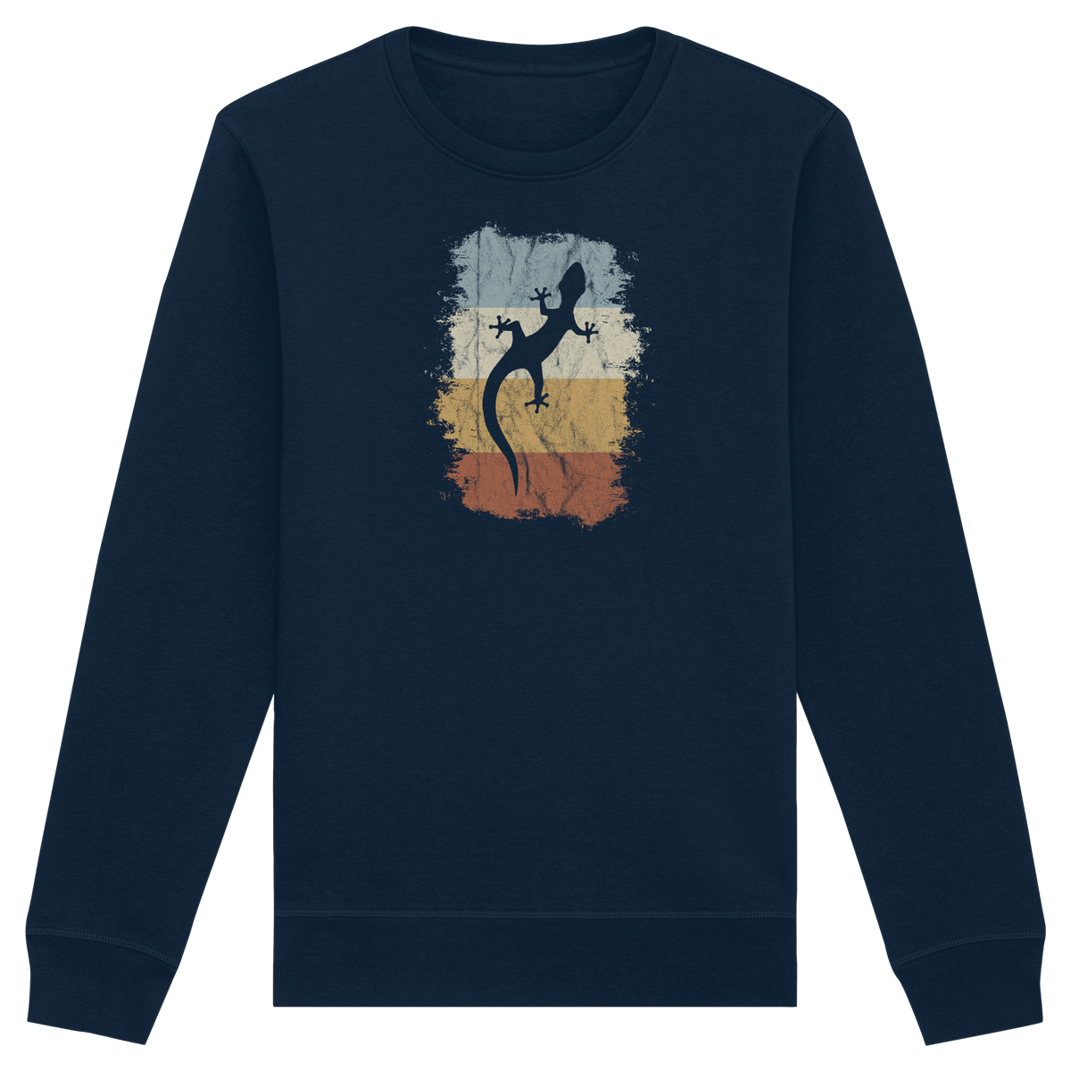 Retro Gecko Salamander Silhouette - Organic Basic Unisex Sweatshirt