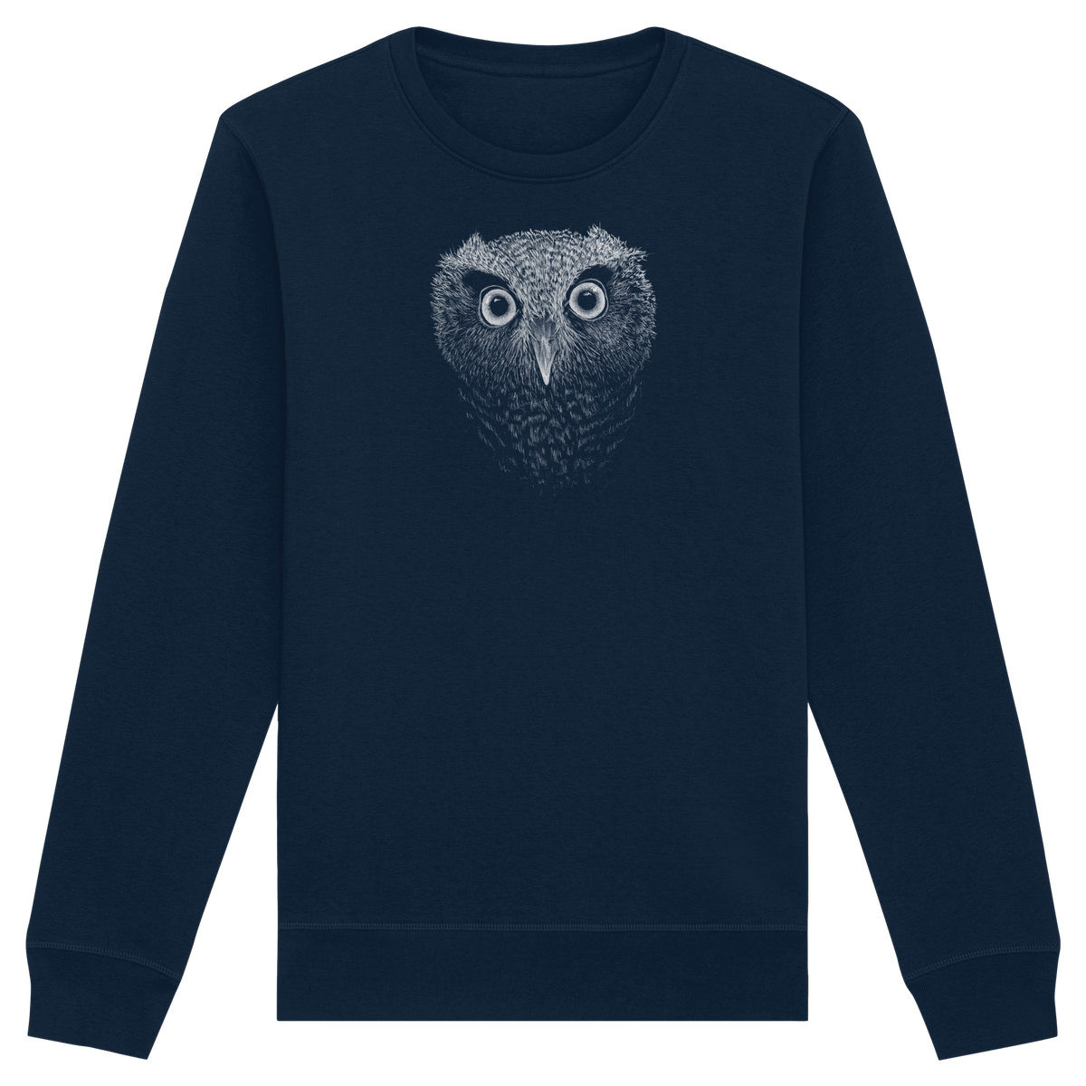 Eule Kritzelkunst Illustration - Organic Basic Unisex Sweatshirt