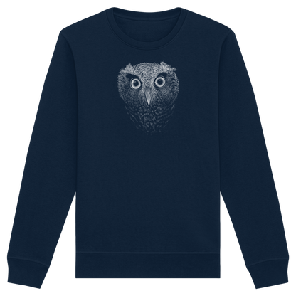 Eule Kritzelkunst Illustration - Organic Basic Unisex Sweatshirt