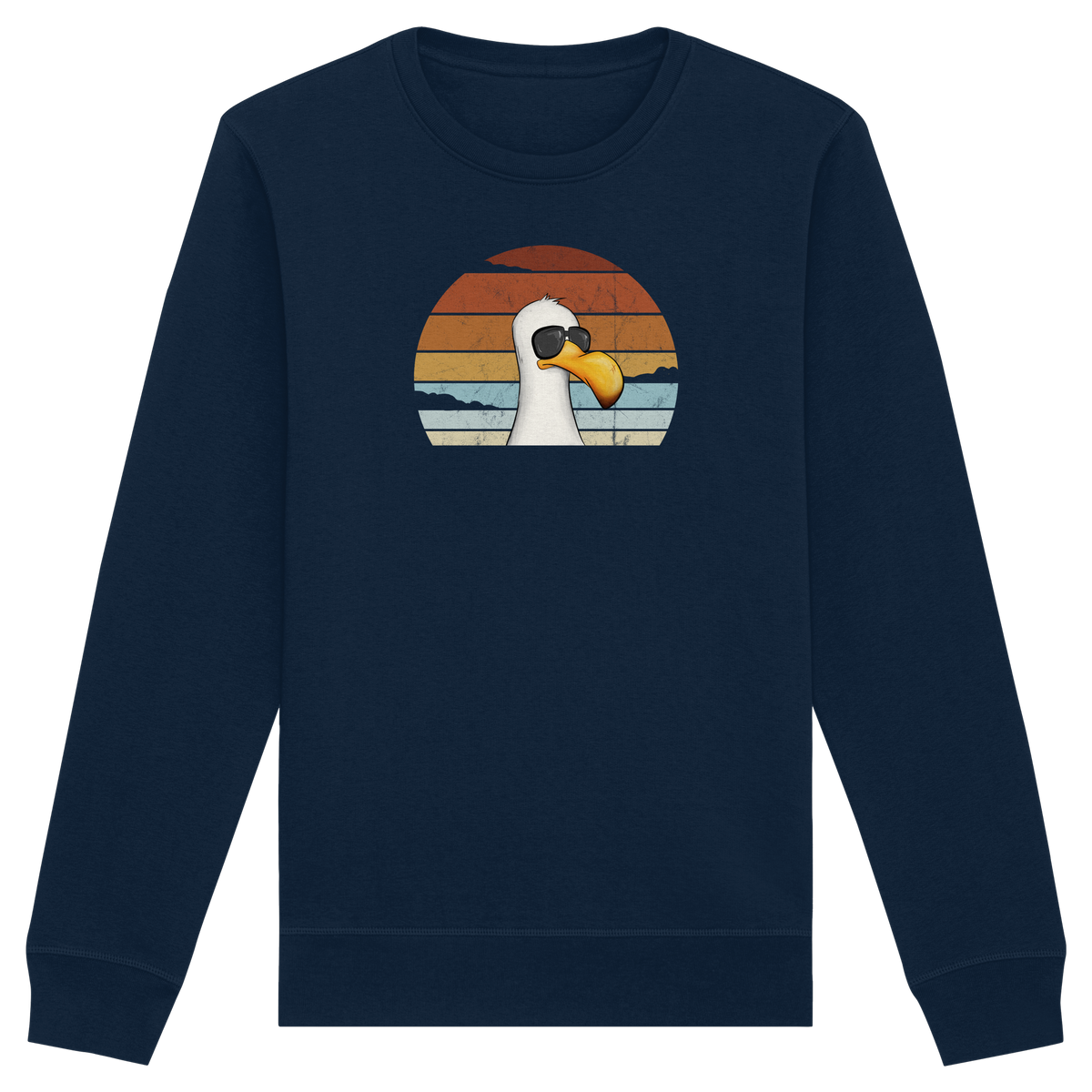 Cool lässige Retro Möwe - Organic Basic Unisex Sweatshirt