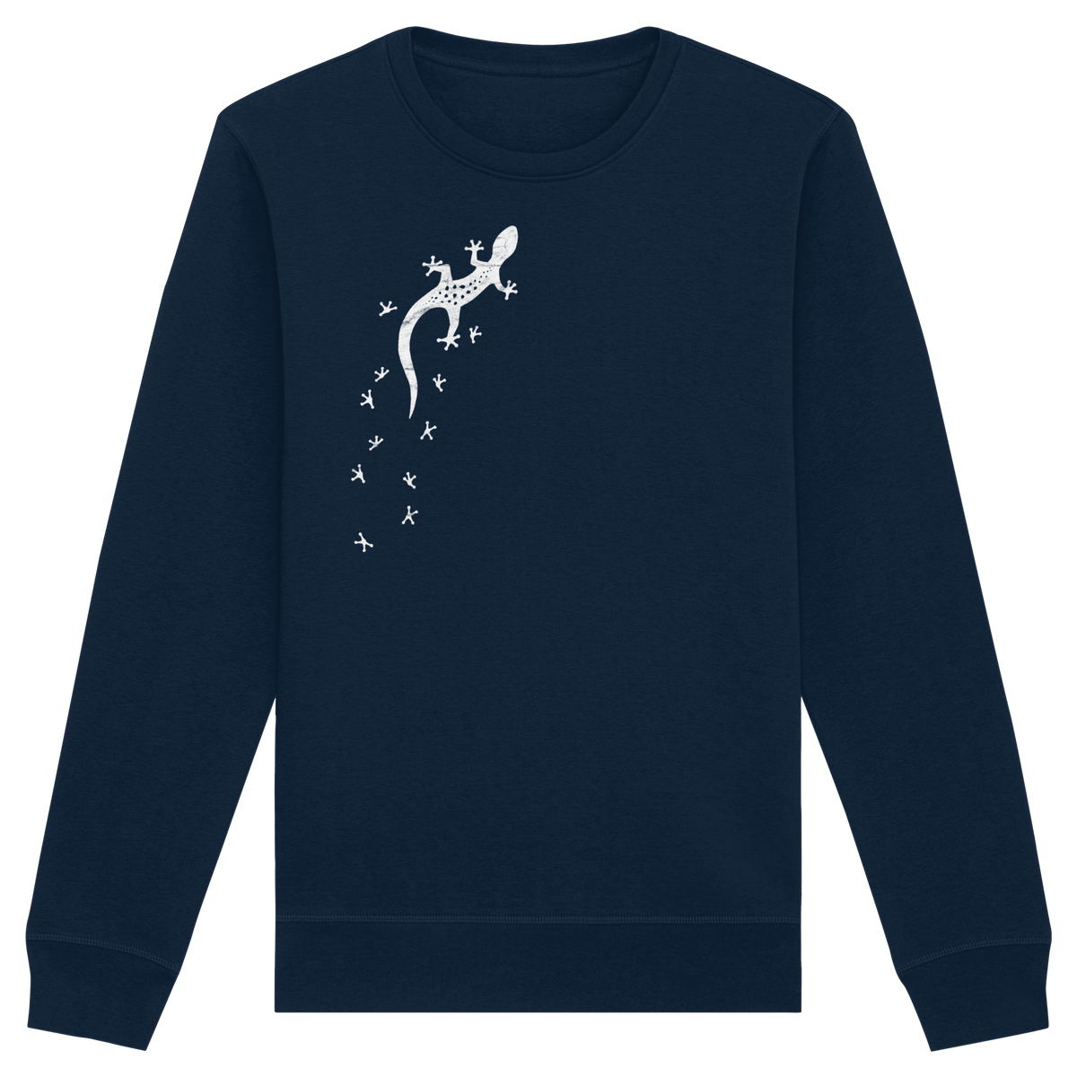 Gecko Eidechse Silhouette hell - Organic Basic Unisex Sweatshirt