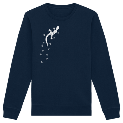 Gecko Eidechse Silhouette hell - Organic Basic Unisex Sweatshirt