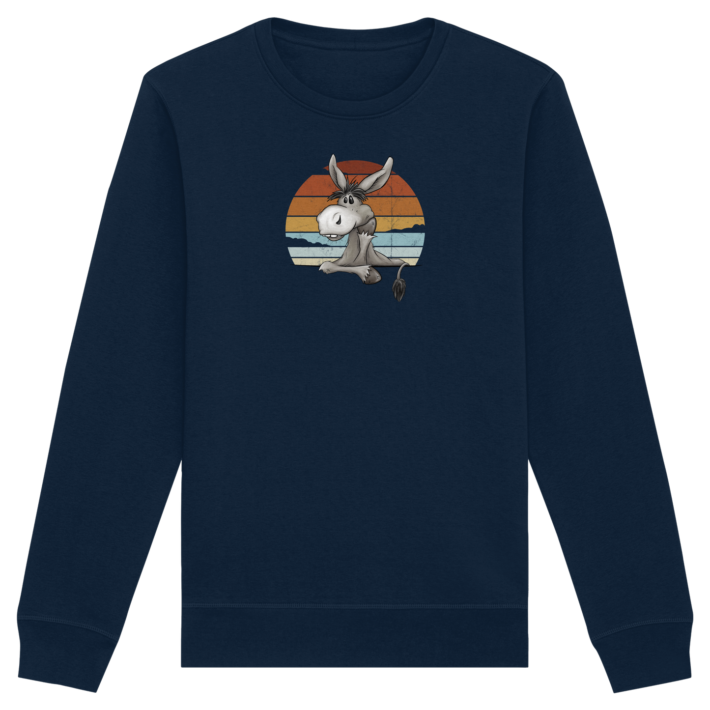 Lässiges Maultier Retro Esel - Organic Basic Unisex Sweatshirt