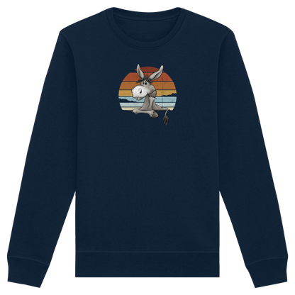 Lässiges Maultier Retro Esel - Organic Basic Unisex Sweatshirt