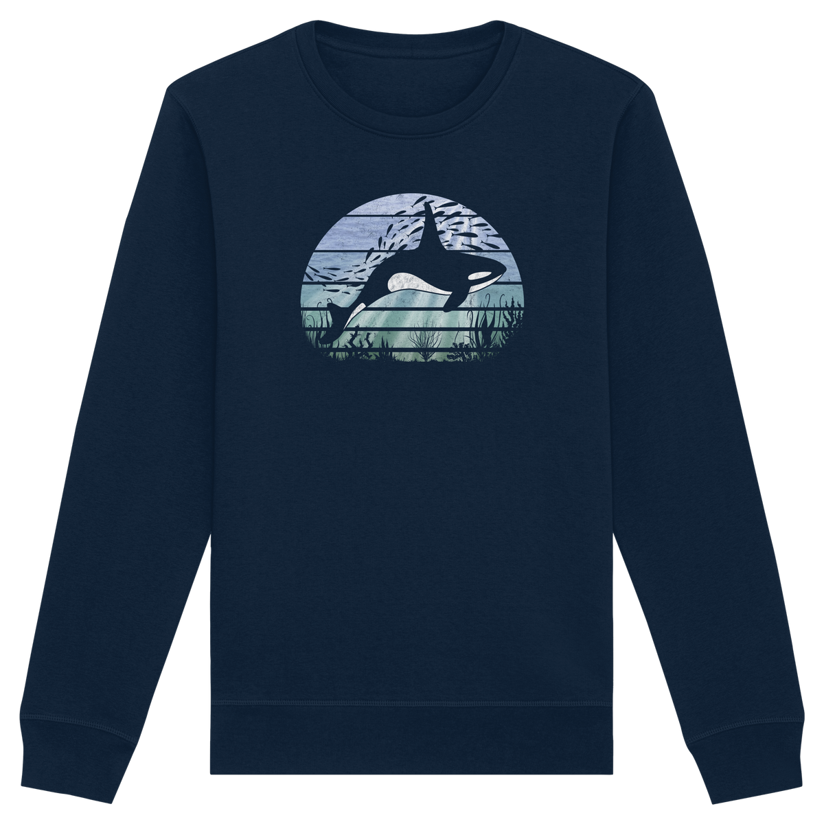Retro Tiefsee Schwertwal Orca - Organic Basic Unisex Sweatshirt