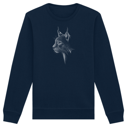 Luchs Kritzelkunst Wildkatze Illustration - Organic Basic Unisex Sweatshirt