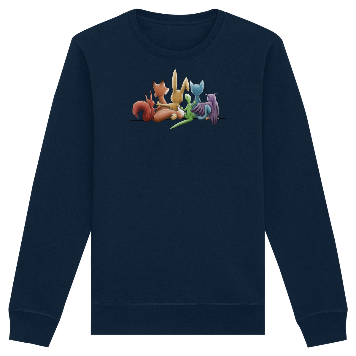 Regenbogen Tiere für Freundschaft, Toleranz und Vielfalt - Organic Basic Unisex Sweatshirt