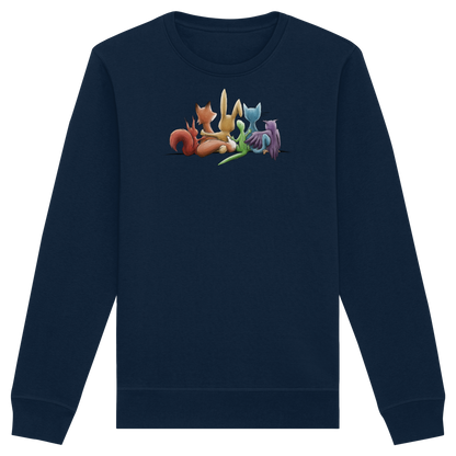 Regenbogen Tiere für Freundschaft, Toleranz und Vielfalt - Organic Basic Unisex Sweatshirt