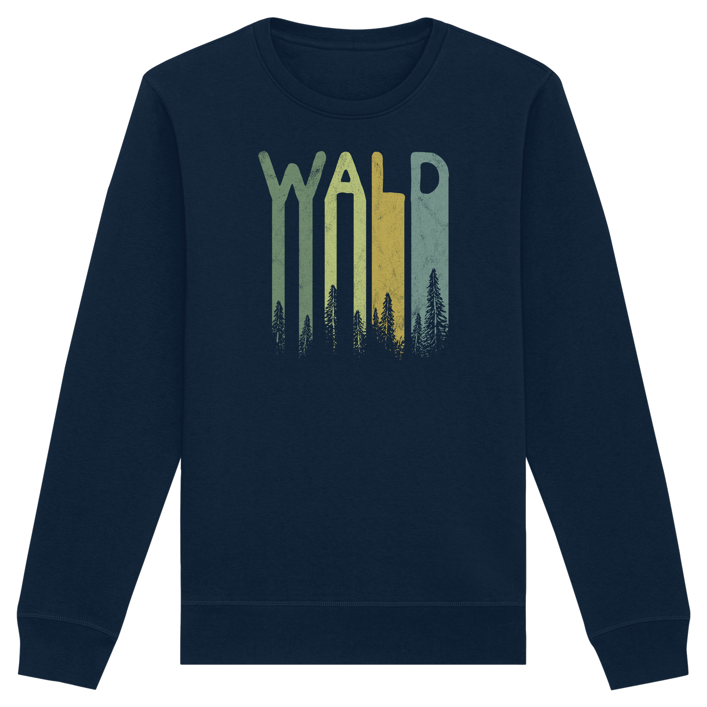 Wald Retro Forst Schriftzug - Organic Basic Unisex Sweatshirt