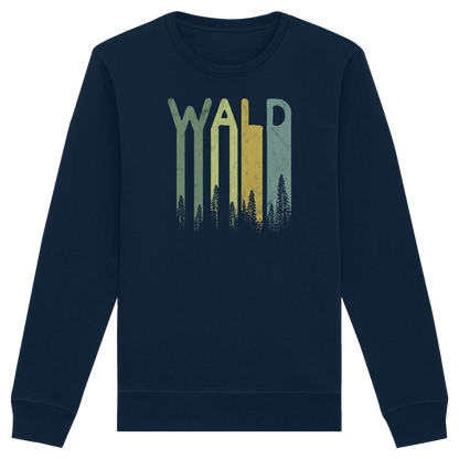 Wald Retro Forst Schriftzug - Organic Basic Unisex Sweatshirt