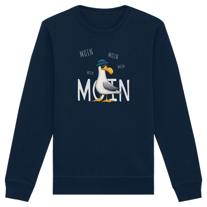 Moin Moin Lässige Hipster Möwe  - Organic Basic Unisex Sweatshirt