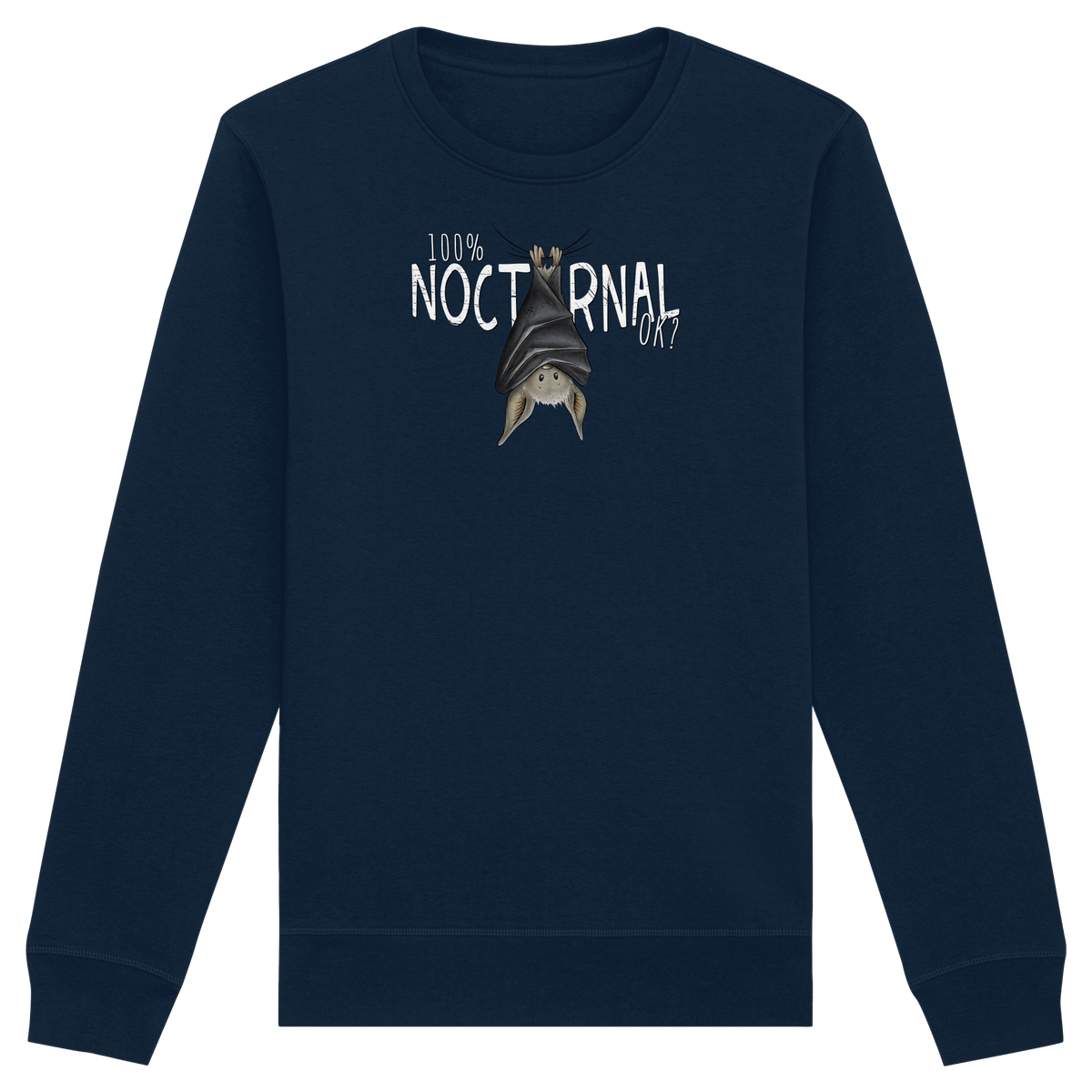 100% nachtaktive Fledermaus - Organic Basic Unisex Sweatshirt