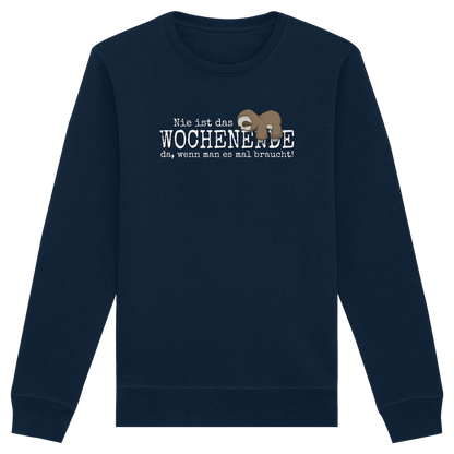 Kawaii Faultier Wochenende - Organic Basic Unisex Sweatshirt