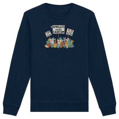 Demo-Katzen gegen Faschismus und für Vielfalt - Organic Basic Unisex Sweatshirt