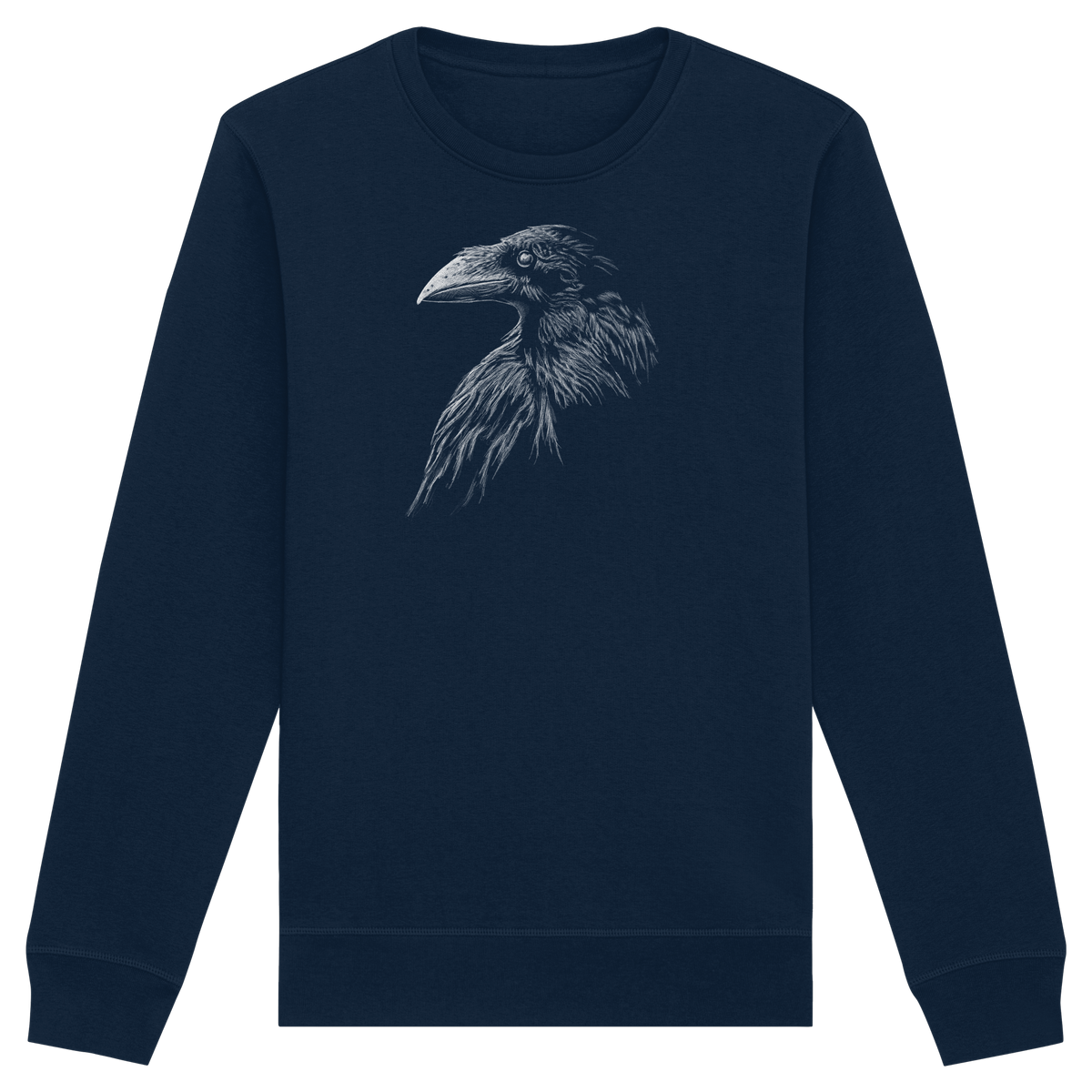 Kritzelkunst Rabe Krähe - Organic Basic Unisex Sweatshirt