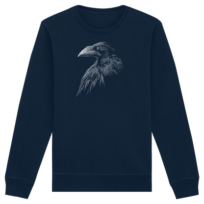 Kritzelkunst Rabe Krähe - Organic Basic Unisex Sweatshirt