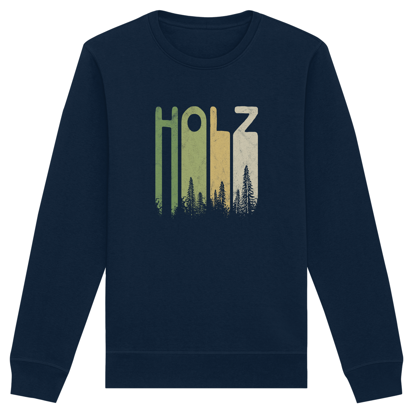 Holz Retro Wald Schriftzug - Organic Basic Unisex Sweatshirt