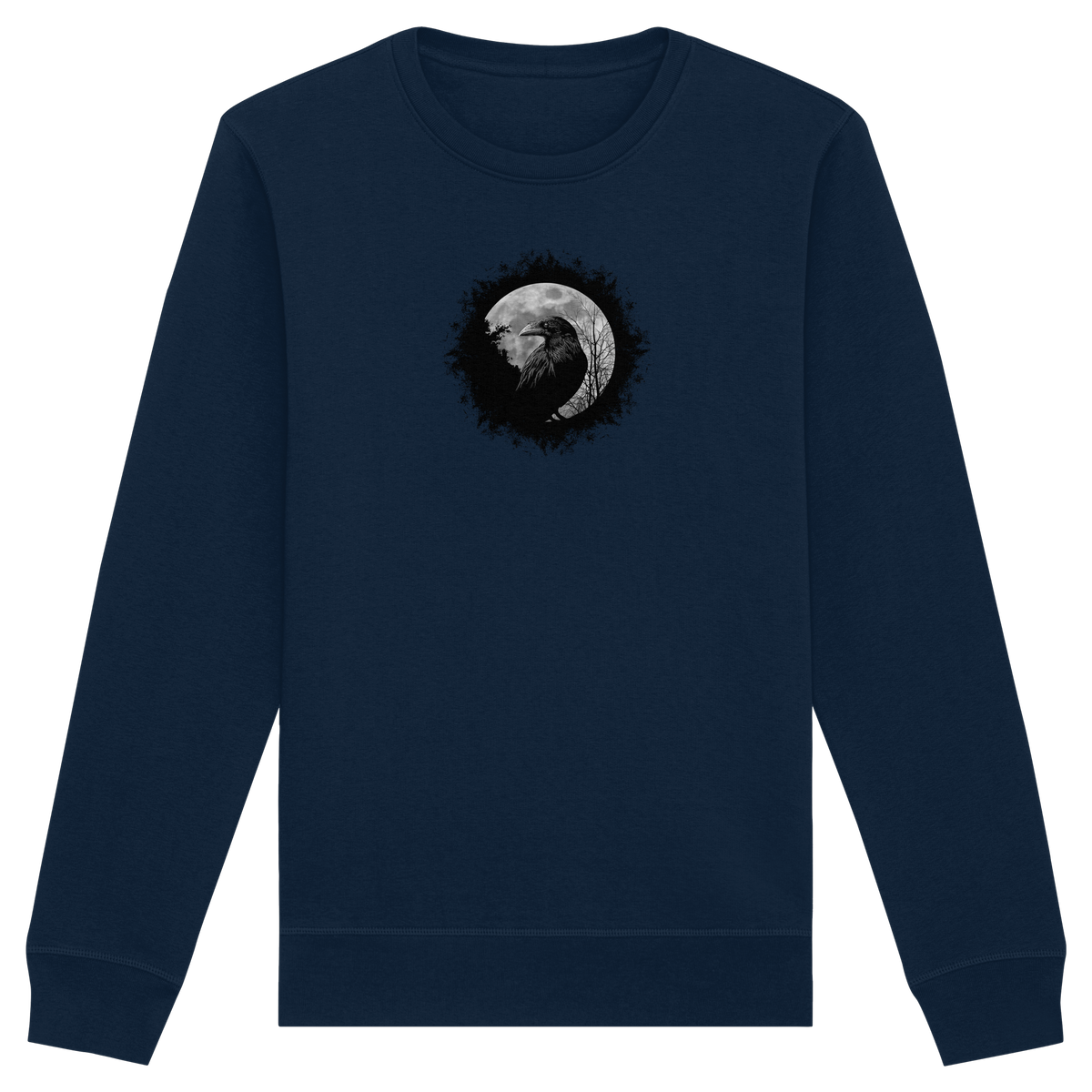 Schwarzer Rabe bei Vollmond  - Organic Basic Unisex Sweatshirt