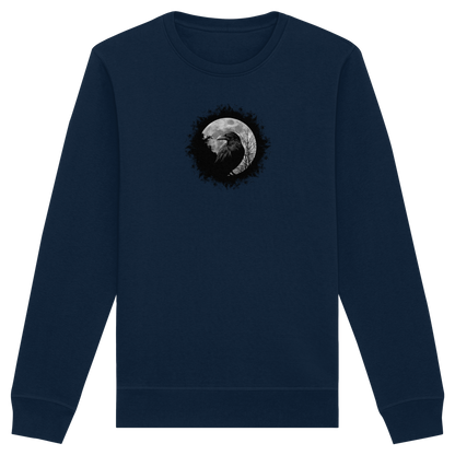Schwarzer Rabe bei Vollmond  - Organic Basic Unisex Sweatshirt
