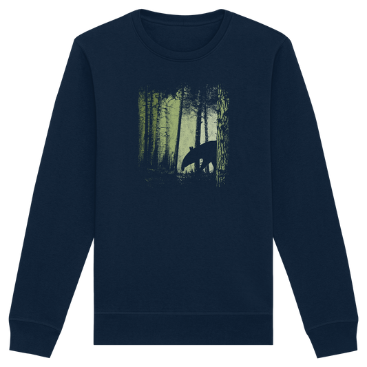 Lässiger Tapir im Zwielicht Wald - Organic Basic Unisex Sweatshirt