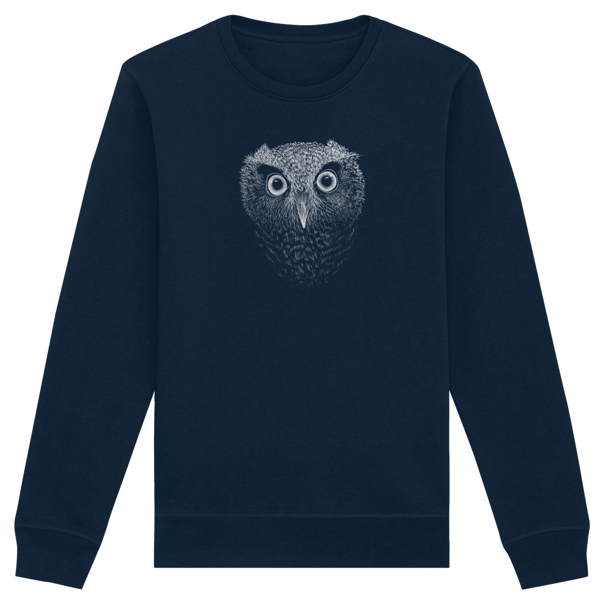 Eule Kritzelkunst Illustration - Organic Basic Unisex Sweatshirt