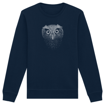 Eule Kritzelkunst Illustration - Organic Basic Unisex Sweatshirt