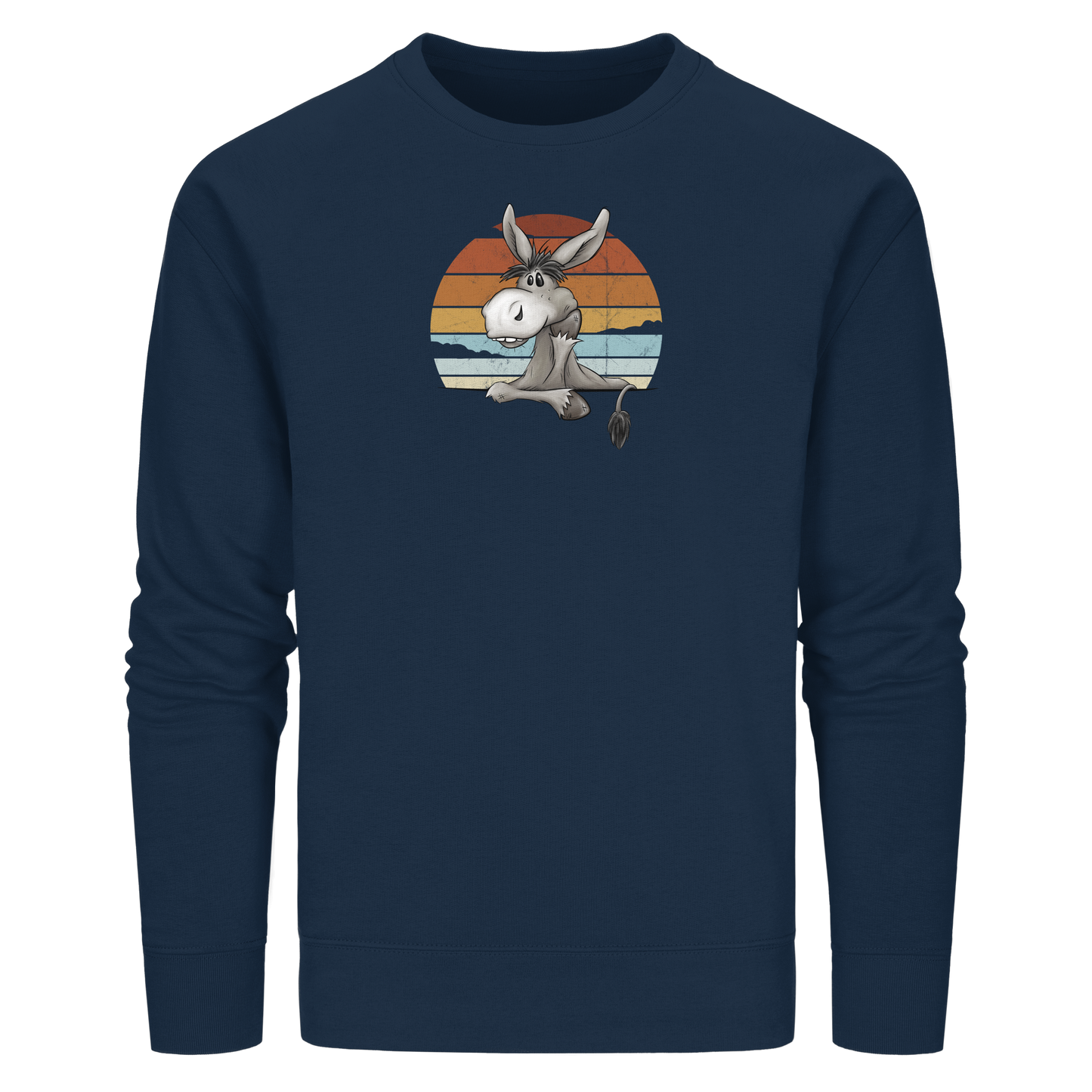 Lässiges Maultier Retro Esel - Organic Basic Unisex Sweatshirt