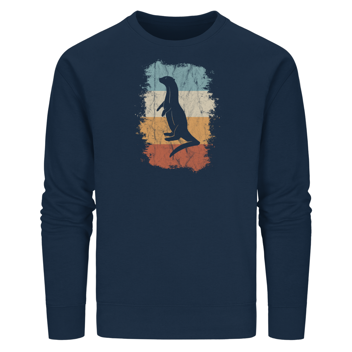 Retro Otter Fischotter Silhouette - Organic Basic Unisex Sweatshirt