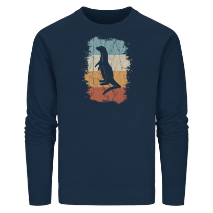 Retro Otter Fischotter Silhouette - Organic Basic Unisex Sweatshirt