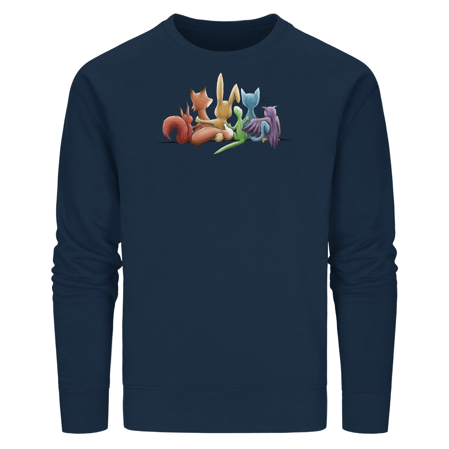 Regenbogen Tiere für Freundschaft, Toleranz und Vielfalt - Organic Basic Unisex Sweatshirt