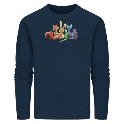 Regenbogen Tiere für Freundschaft, Toleranz und Vielfalt - Organic Basic Unisex Sweatshirt