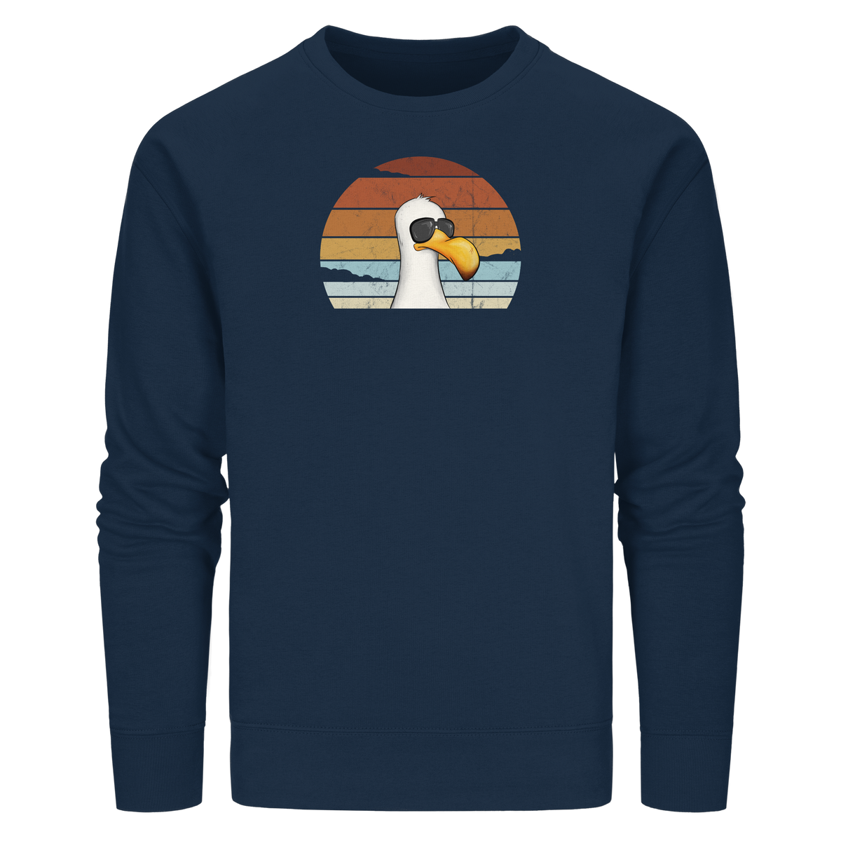 Cool lässige Retro Möwe - Organic Basic Unisex Sweatshirt