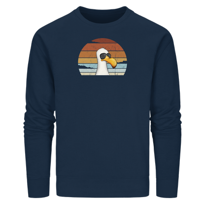 Cool lässige Retro Möwe - Organic Basic Unisex Sweatshirt