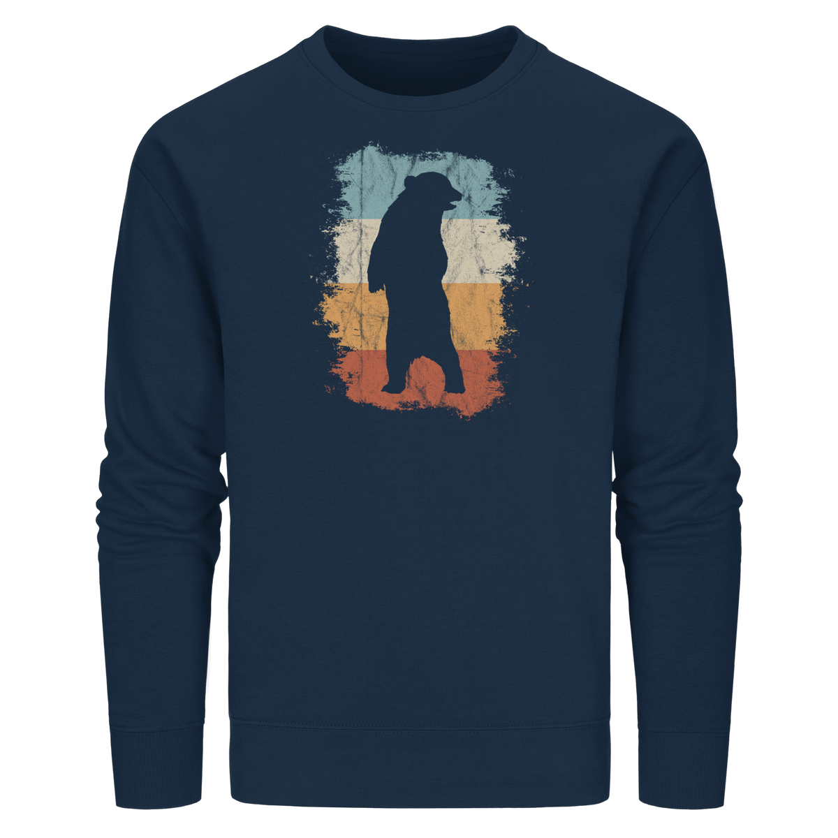 Retro Bären-Silhouette - Organic Basic Unisex Sweatshirt