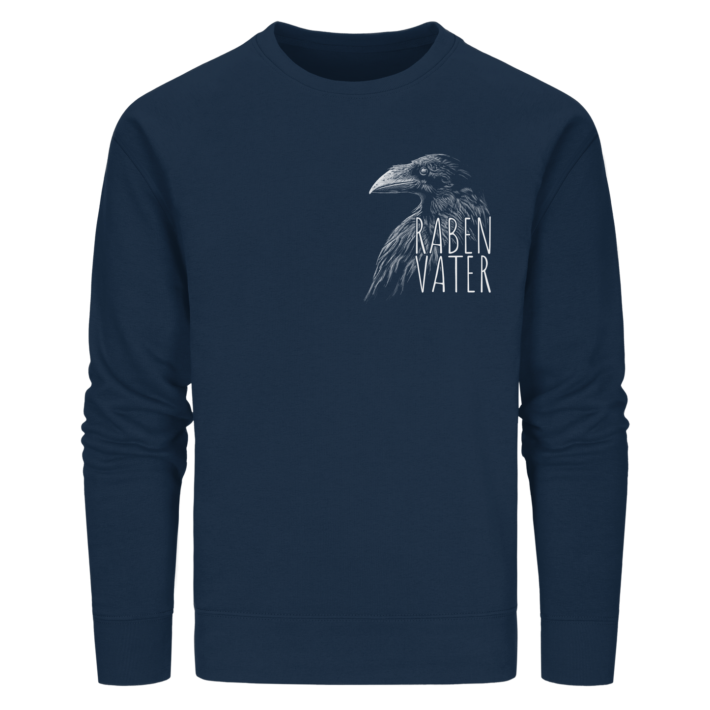 Rabenvater schwarzer Rabe Krähe - Organic Basic Unisex Sweatshirt