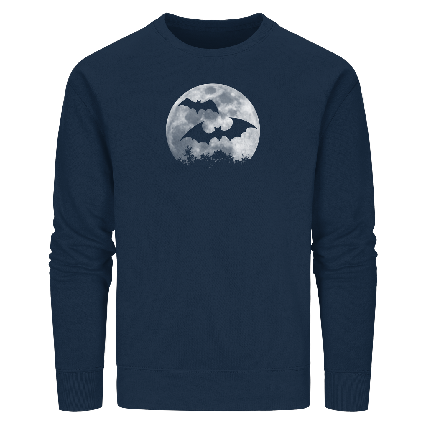 Fledermaus Silhouetten bei Vollmond - Organic Basic Unisex Sweatshirt