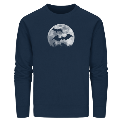 Fledermaus Silhouetten bei Vollmond - Organic Basic Unisex Sweatshirt