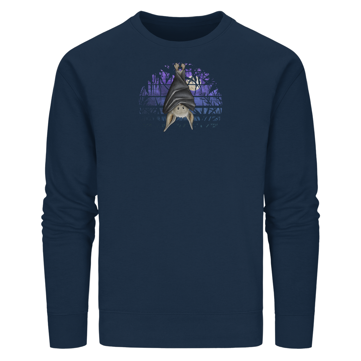 Fledermaus in blauer Nacht - Organic Basic Unisex Sweatshirt
