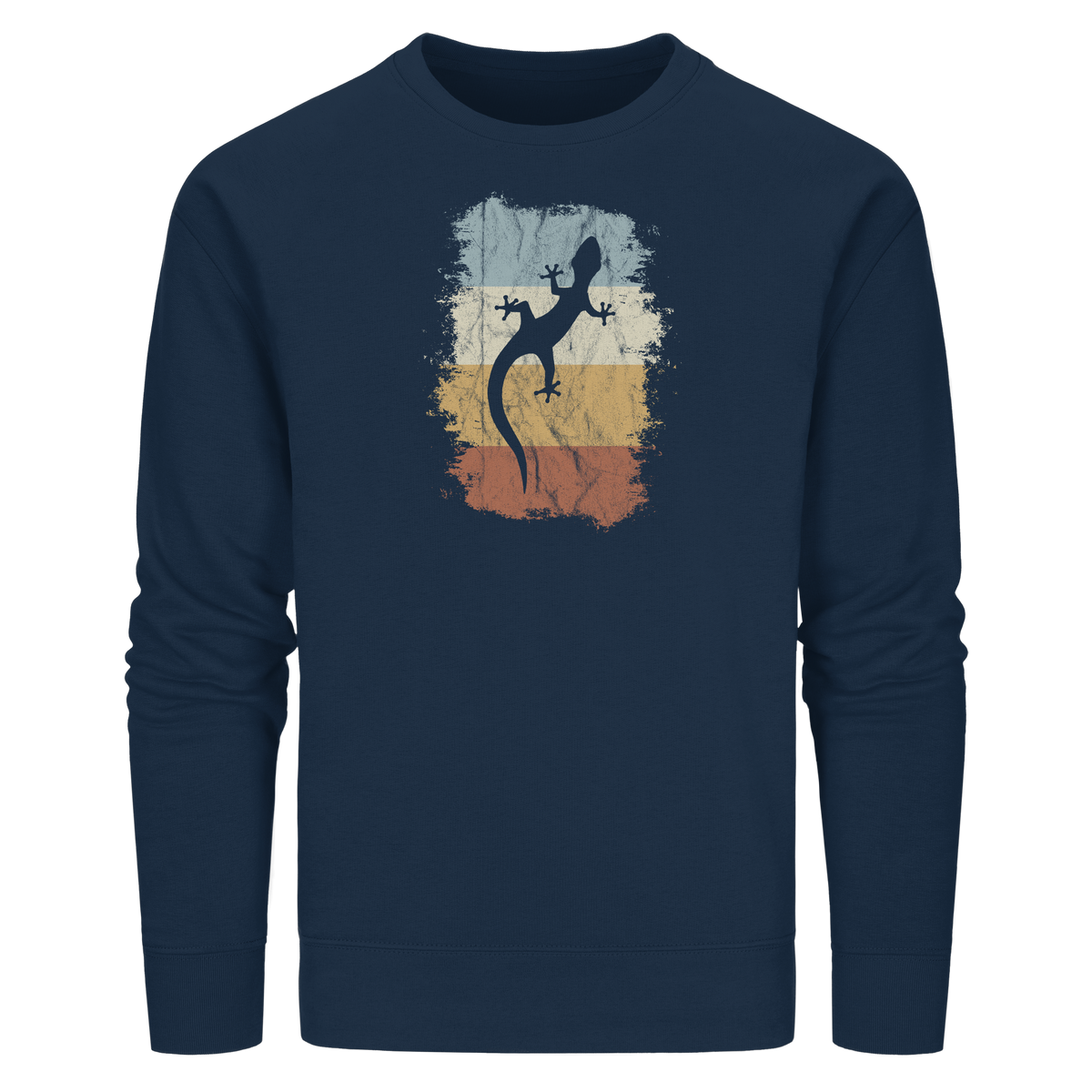 Retro Gecko Salamander Silhouette - Organic Basic Unisex Sweatshirt
