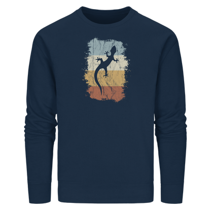 Retro Gecko Salamander Silhouette - Organic Basic Unisex Sweatshirt
