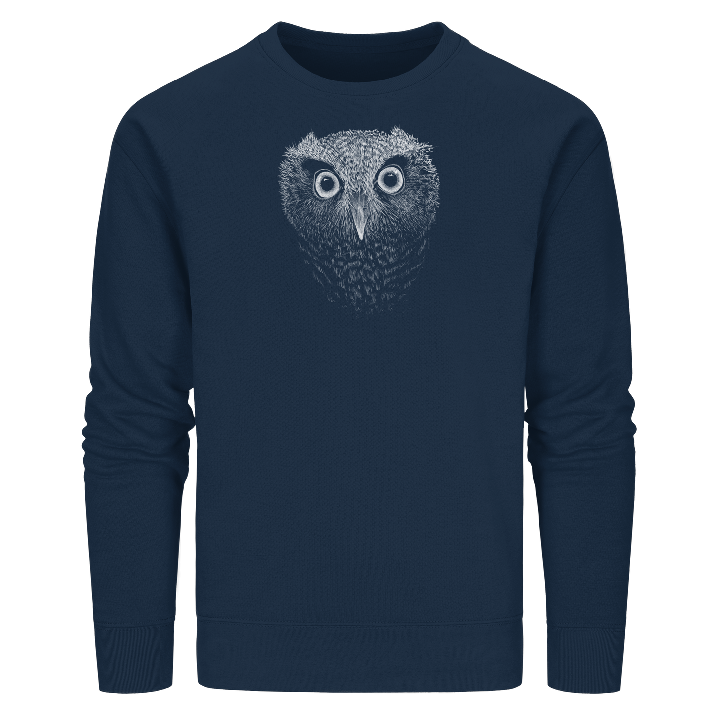 Eule Kritzelkunst Illustration - Organic Basic Unisex Sweatshirt