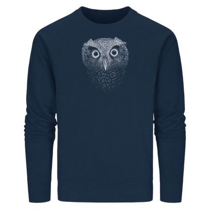 Eule Kritzelkunst Illustration - Organic Basic Unisex Sweatshirt