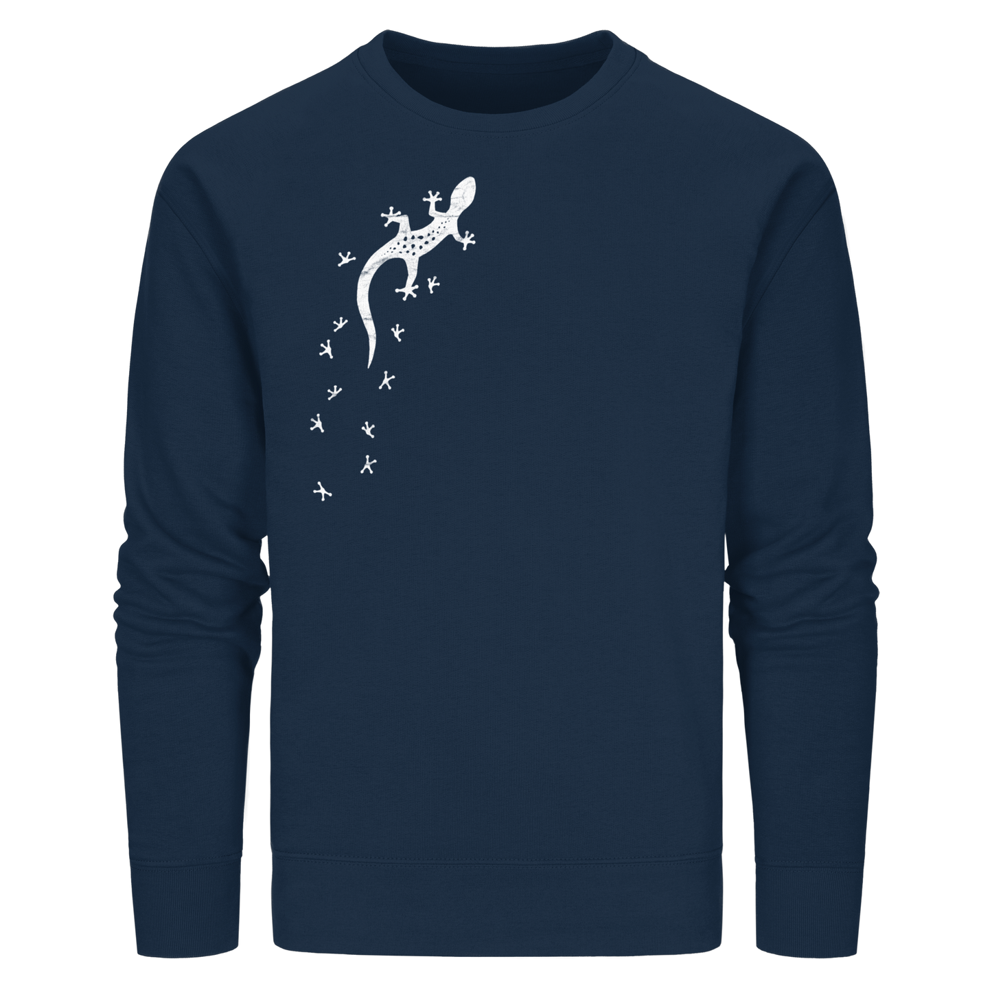 Gecko Eidechse Silhouette hell - Organic Basic Unisex Sweatshirt