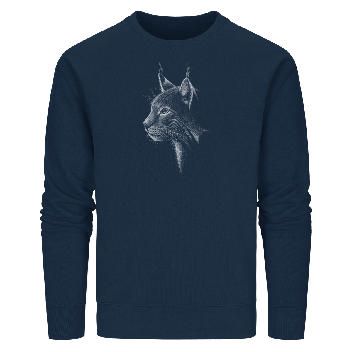 Luchs Kritzelkunst Wildkatze Illustration - Organic Basic Unisex Sweatshirt
