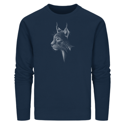 Luchs Kritzelkunst Wildkatze Illustration - Organic Basic Unisex Sweatshirt