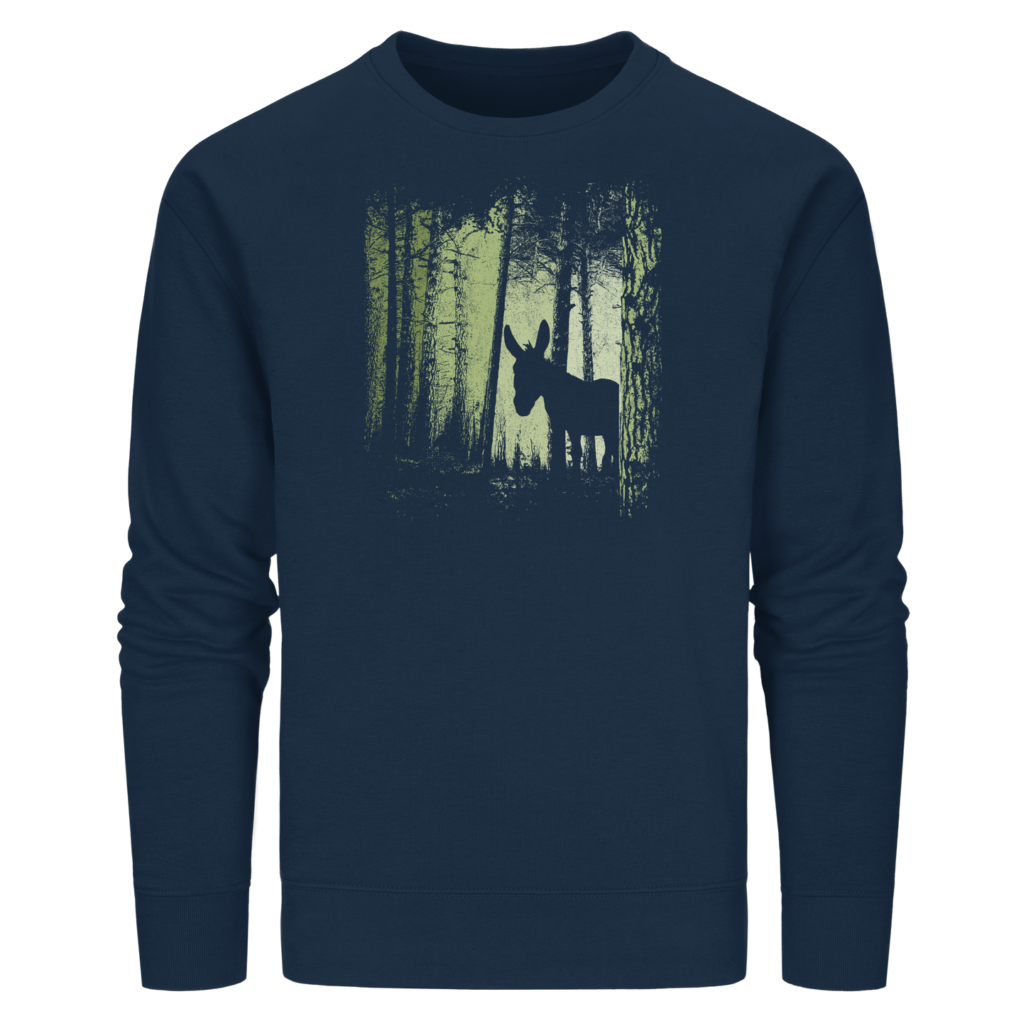 Esel im Zwielicht-Wald - Organic Basic Unisex Sweatshirt